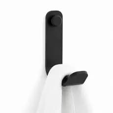 Gancho De Parede Multiuso Preto Fosco Para Toalha Plus Suporte Reforçado Varias Utilidade