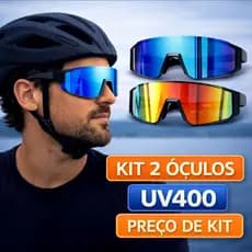 Kit 2 Óculos Esportivos UV400 Unissex Para Ciclismo e Corrida