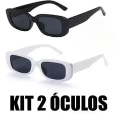 Kit 2 Óculos de Sol Retrô Feminino Estiloso UV400 Moda Praia Blogueira Tendência 2026