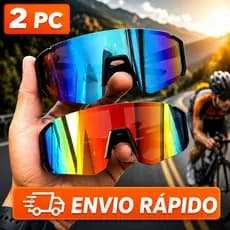 Kit 2 Óculos de Sol Esportivo Unissex UV400 para Ciclismo Corrida Lentes com Proteção Solar