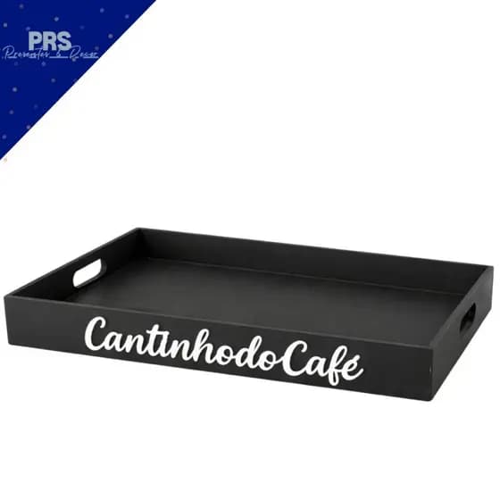 Bandeja MDF Cantinho do Café Em Madeira Bandeja Decorativa Grande