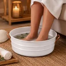 Tina Escalda Pés Ofuro Em Aluminio Pedicure Banho Bebe Ofuro Newborn 9 Litros Bacia