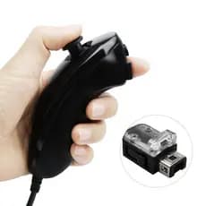 Para Nintendo Wii Controlador De Jogo 5 Cores Nunchuck Mão Curvada Lidar Com Nuck Gamepad Acessórios