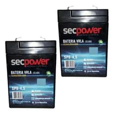 KIT 02 BATERIAS 6V 4,5AH PARA BRINQUEDOS , ILUMINAÇÃO DE EMERGENCIA , BALANÇA , RELOGIO DE PONTO .