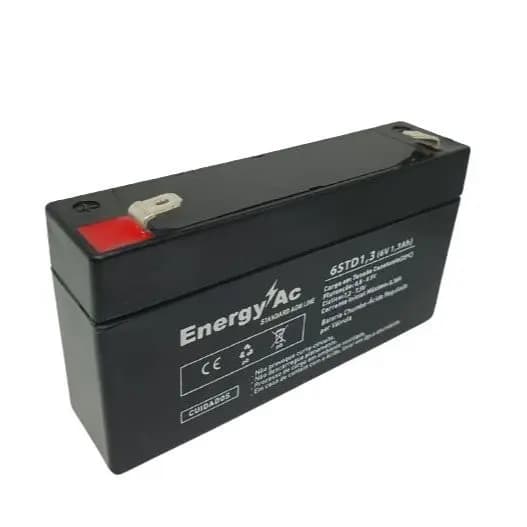 BATERIA 6V 1,3AH PARA AUTOMAÇÃO , ALARMES , NO BREAK , RELOGIO DE PONTO , BALANÇA.