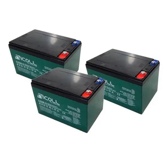 KIT 3 BATERIAS CICLO PROFUNDO 12V 15AH / 12V 16AH PARA BICICLETA E PATINETE ELETRICO.