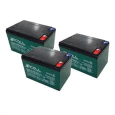 KIT 3 BATERIAS CICLO PROFUNDO 12V 15AH / 12V 16AH PARA BICICLETA E PATINETE ELETRICO.
