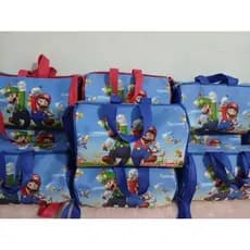 Bolsa Baú Personalizada / Bolsinha festa / Mala festa / Malinha lembrancinha Super Mario ou outros temas