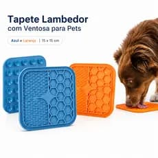Tapete Pet Lambedor Com Ventosa – Comedouro Anti-Ansiedade para Cães e Gatos