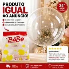 KIT Balão Bubble Transparente 24 Polegadas 60cm Decoração Festas Enfeites Casamentos Aniversarios