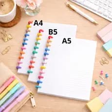 Refil 80 Folhas para Caderno Inteligente A4 A5 B5 Folhas Pautadas + Brinde
