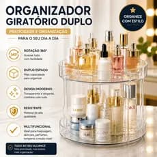 Organizador Acrílico  2 Andares Giratório 360 Redondo Multiuso Tempero