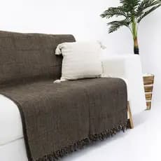 Manta Para Sofá 2,10 x 1,20 com Franjas - Macia e Elegante