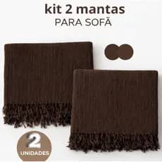 Kit 2 Mantas Para Sofá ou Cama Luxo 2,10x1,20 Tipo Capa Protetora