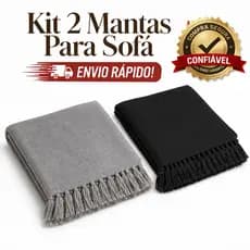 Kit 2 Mantas para Sofá 2,10x1,20 100% Algodão Decorativa Capa Protetora