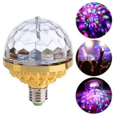 Lâmpada Bola Giratória RGB Luz De LED Estágio Para Disco Club