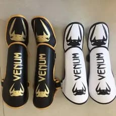 Sanda Leggings Fighting Fighting Crianças Adultas Boxe Fighting Muay Thai Equipamento de Proteção Conjunto de Caneleiras Taekwondo Instep Calf