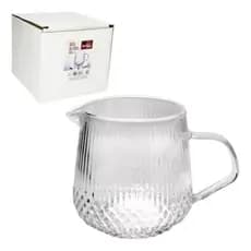 Jarra De Vidro 400ml Leiteira Água Servir Mesa  Transparente