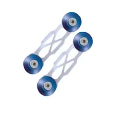 Trava de Para-choque Azul Chapa Prata - Design Automotivo Universal - Aplicação Fácil