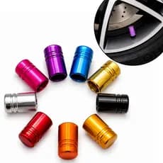 Kit 4 peças Tampa Válvula Grande Redonda para Bico de Pneu de Carro