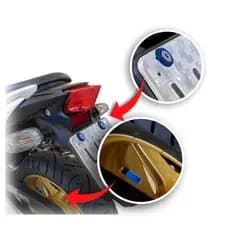 Kit 2 Peças Anilha de Placa + Tampa de Válvula Sextavada para Moto - Azul