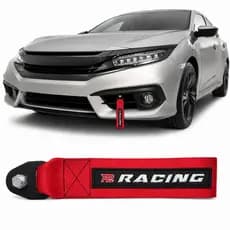 Cintas Reboque Tow Strap Hook  com Engate Parafusado - Vermelho