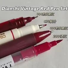 Steve 4pcs Retro Red Correction Set Caneta De Correção Vermelha Para Casa Estudantes De Secagem Rápida Pintura Suave