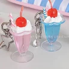 Steve Summer Soda Dessert Chaveiro De Verão Porta-Chaves De Cereja