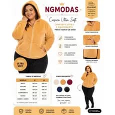 casaco blusa de frio plus size con zíper pelucia
