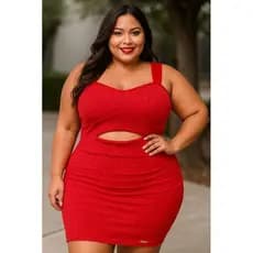 vestido tubinho con alça plus size