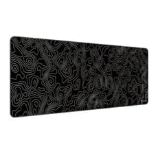 Mouse Pad Gamer Extra Grande Profissional 90x40 Deskpad Branco Preto Speed Topográfico PC Titorion