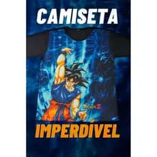 Camiseta Infantil Dragon Ball Z Goku Anime Menino Menina Camisa Estampada Geek