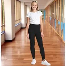 Calça Legging Infantil Preta | Confortável, Flexível e Ideal para o Dia a Dia