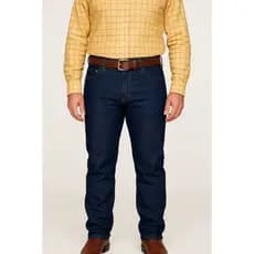 Calça Jeans para Trabalho Masculina Pesado Jeans Básica Corte reto Reforçada Algodão