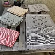 Tapete De Porta 75 x 48 cm Artesanal Algodão Tapete para Banheiro Tapete para Cozinha