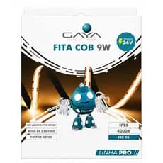 Fita Led COB 24V - 5 Metros 9W 4000k IP20 - até 900Lúmens