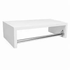 Cabideiro Aéreo Branco MDF Organizador de Parede Porta Casacos Bolsas Chapéus Decorativo
