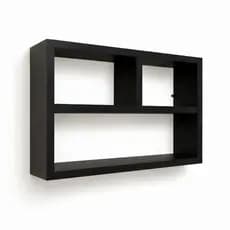 Nicho Barbearia Salão de Beleza Preto 50x30x10cm MDF 15mm Organizador de Parede Decorativo