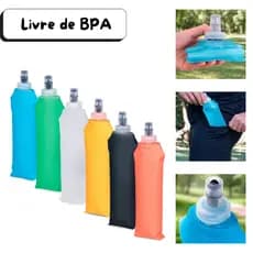 Garrafa Squeeze Dobrável 500 ml TPU bico silicone ideal corrida bike academia LIVRE BPA