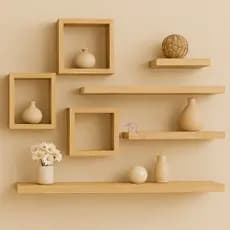 Kit Nicho Quadrado com Prateleira para Livros e Decorações
