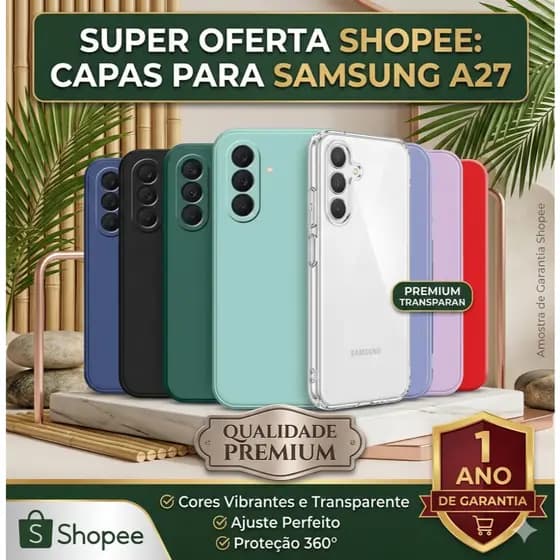 Capa Capinha Para Samsung A27 Case Silicone Premium Colorida Ou Transparente Antishock Com 1 Ano De Garantia