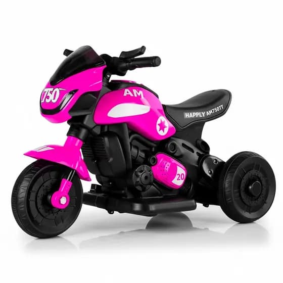 Mini Moto Elétrica Infantil 6v Race Rosa Com Luz E Som - Unitoys