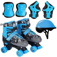 Patins 4 Rodas 30 Ao 41 Masculino Roller Ajustavel  Em 4 numeros Com Cadarco Menino - Dm Toys