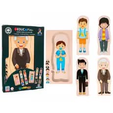 Brinquedo Pedagógico Quebra-Cabeça Ciclo Da Vida Educa Play Com 24 Peças - Polibrinq