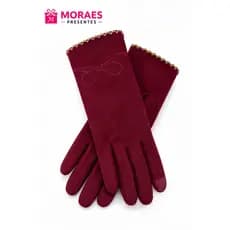 Luva feminina de inverno tamanho único. Macia, elegante e quentinha. Ideal para dias frios.