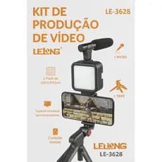 📸 Kit de Produção de Vídeo Lelong LE-3628 – Qualidade Profissional para Seus Conteúdos | Moraes Presentes