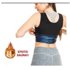 Blusa Modeladora Regata Feminina Efeito Sauna Suor Cinta Sauna Masculino Dieta Perda De Peso Fitnes