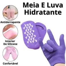 Meias De Silicone Para Os Pes Luva Hidratante Para As Mãos Protetor Calcanhar Antiderrapante