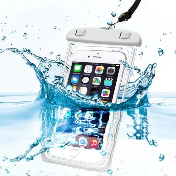 Capa Bolsa Prova Dágua Impermeável Celular Para Natação Viagens e Mergulhos D'água Transparente Universal Chuva