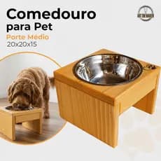 Comedouro Único Médio Alimentador Ergonômico Elevado